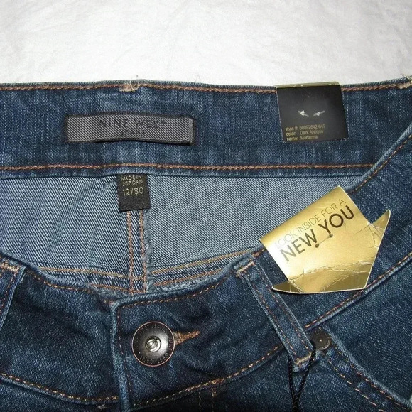 NWT NINE WEST Sams Marianna Tummy Missy Jeans 12 - Picture 6 of 6